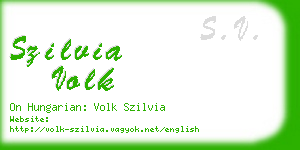 szilvia volk business card